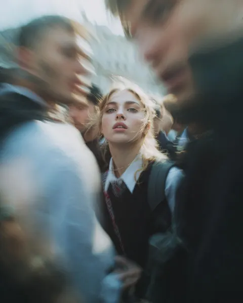 Cinematic close-up with motion